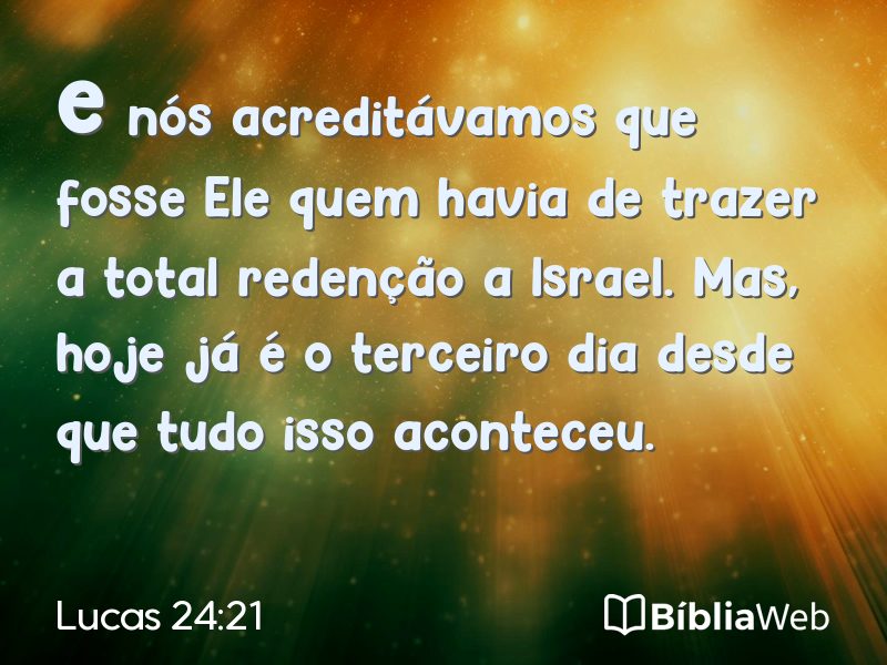 Lucas 24:21 em imagem para compartilhar