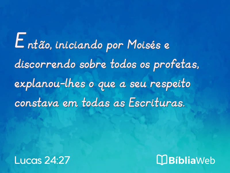 Lucas 24:27 em imagem para compartilhar