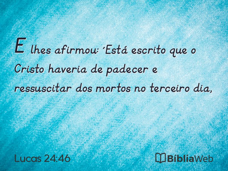 Lucas 24:46 em imagem para compartilhar