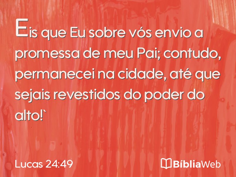 Lucas 24:49 em imagem para compartilhar