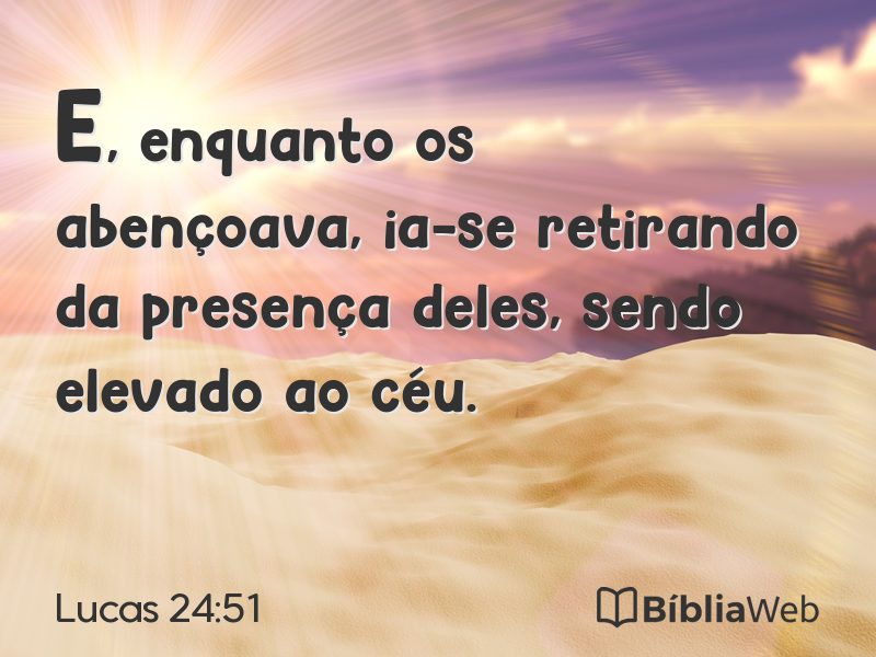 Lucas 24:51 em imagem para compartilhar