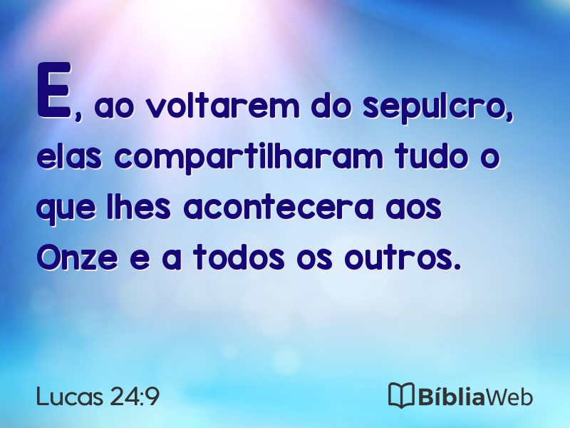 Lucas 24:9 em imagem para compartilhar