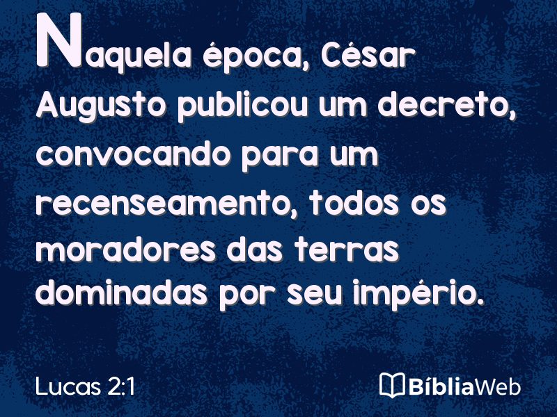 Lucas 2:1 em imagem para compartilhar