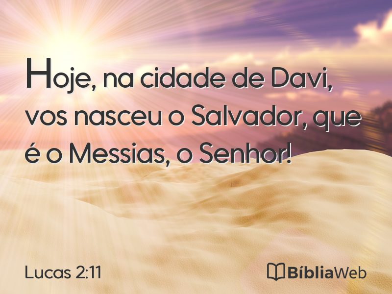 Lucas 2:11 em imagem para compartilhar