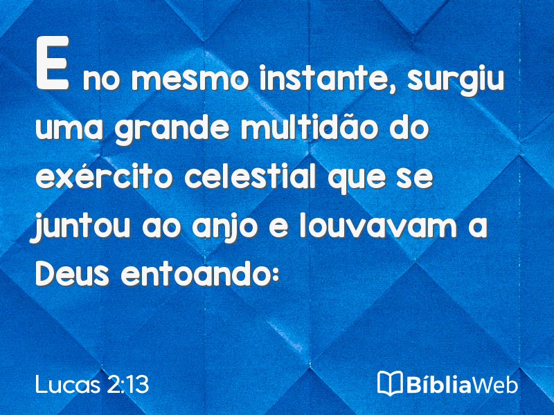Lucas 2:13 em imagem para compartilhar