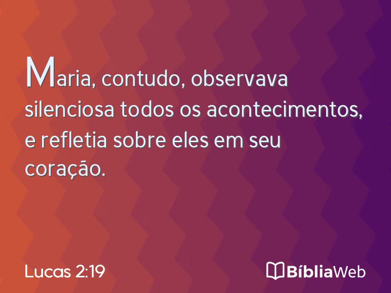 Lucas 2:19 em imagem para compartilhar