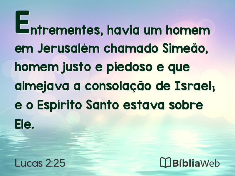 Lucas 2:25 em imagem para compartilhar