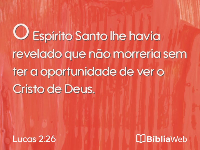 Lucas 2:26 em imagem para compartilhar