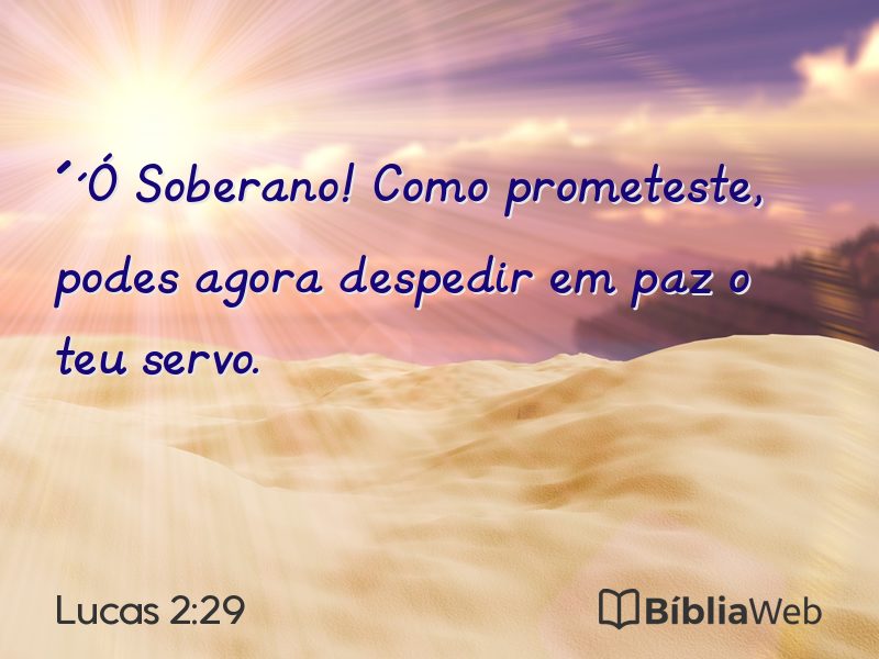 Lucas 2:29 em imagem para compartilhar