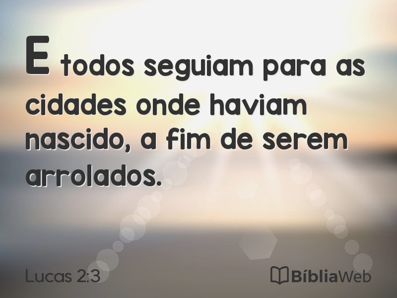 Lucas 2:3 em imagem para compartilhar