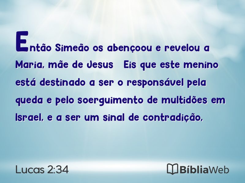 Lucas 2:34 em imagem para compartilhar