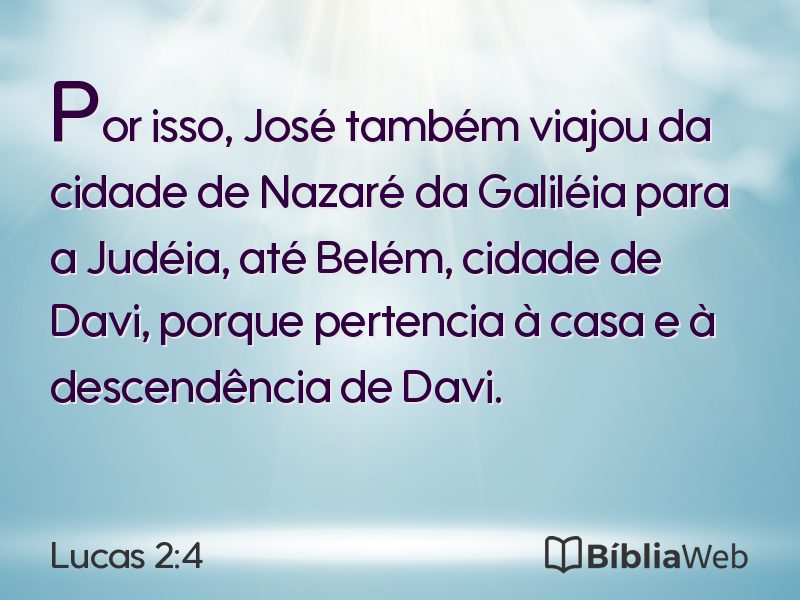 Lucas 2:4 em imagem para compartilhar