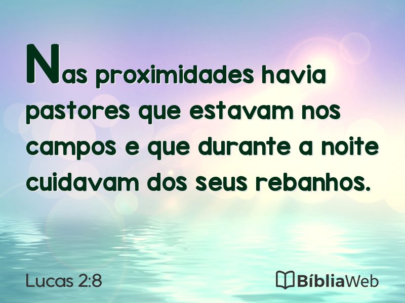 Lucas 2:8 em imagem para compartilhar