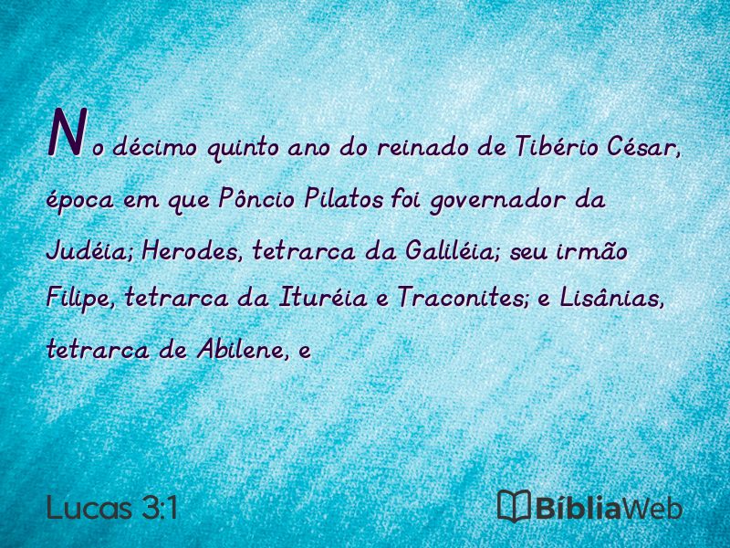 Lucas 3:1 em imagem para compartilhar