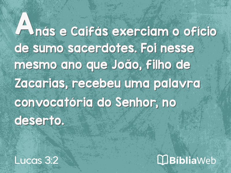 Lucas 3:2 em imagem para compartilhar