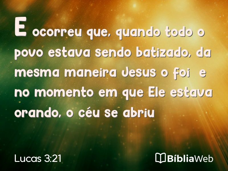 Lucas 3:21 em imagem para compartilhar