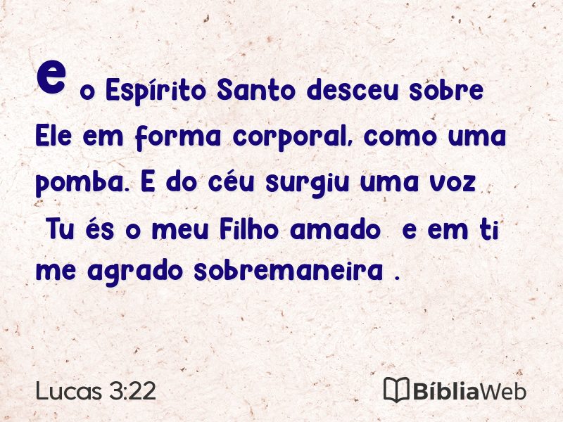 Lucas 3:22 em imagem para compartilhar