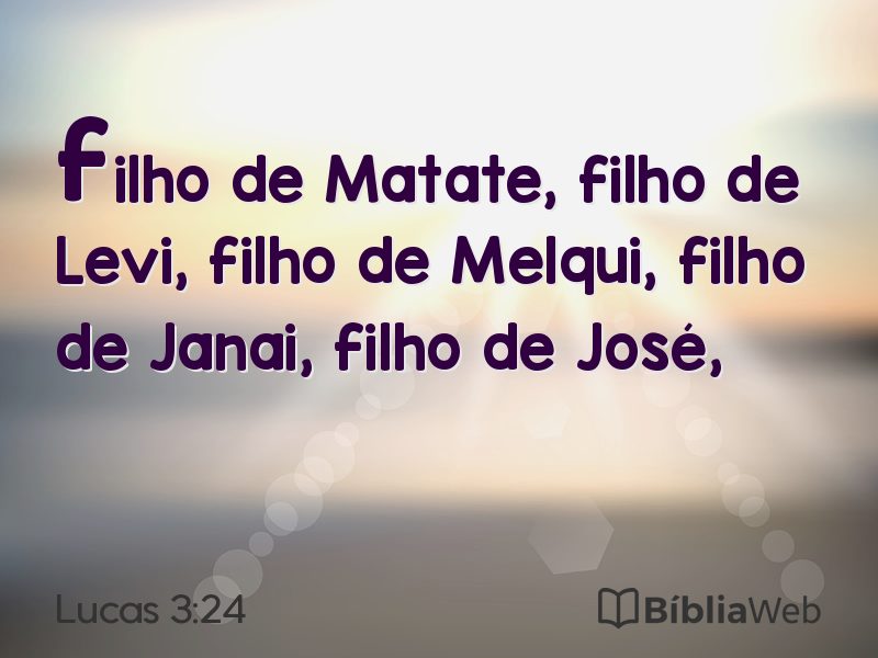 Lucas 3:24 em imagem para compartilhar