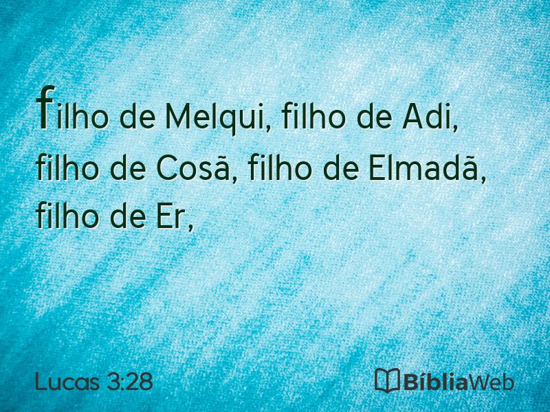 Lucas 3:28 em imagem para compartilhar
