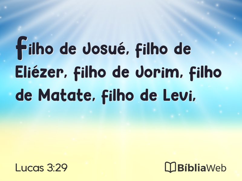 Lucas 3:29 em imagem para compartilhar