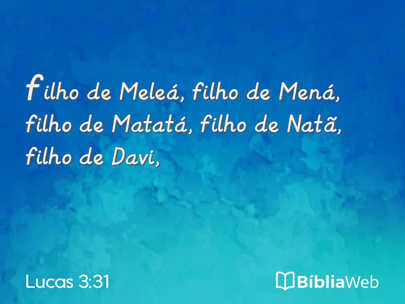 Lucas 3:31 em imagem para compartilhar