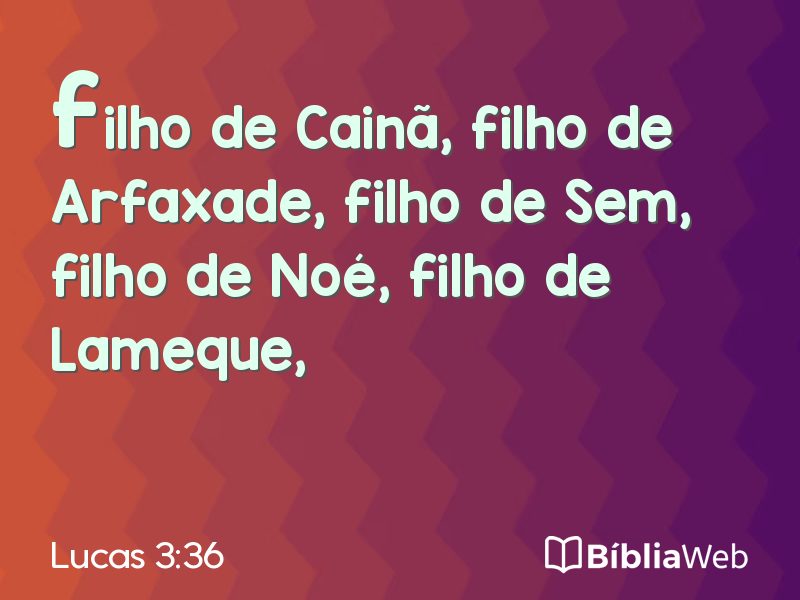 Lucas 3:36 em imagem para compartilhar