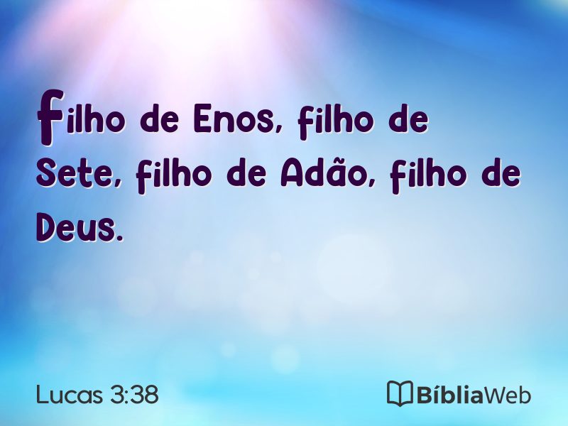 Lucas 3:38 em imagem para compartilhar