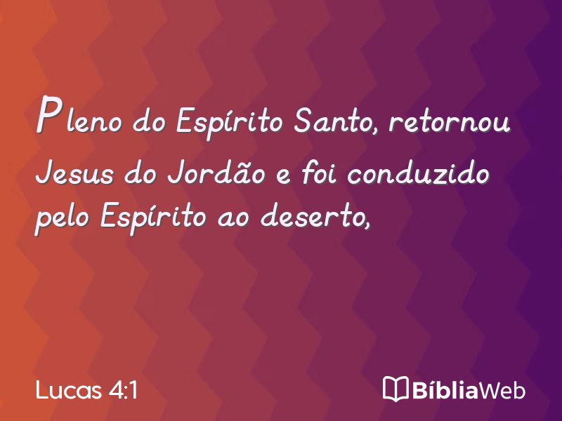 Lucas 4:1 em imagem para compartilhar