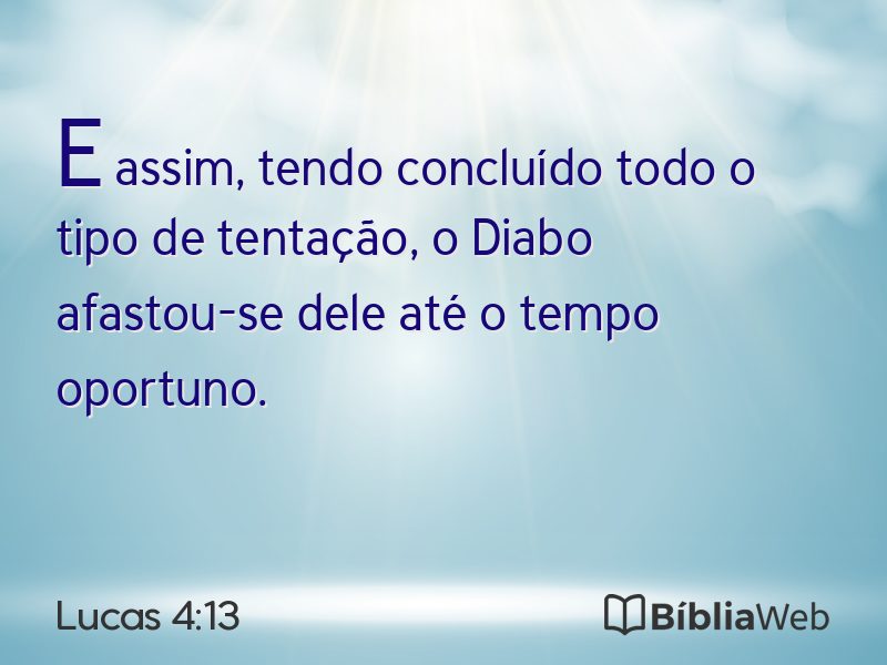 Lucas 4:13 em imagem para compartilhar