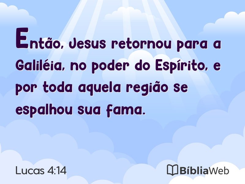Lucas 4:14 em imagem para compartilhar