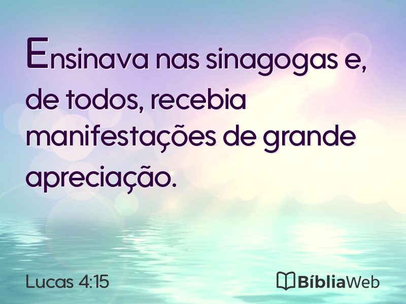Lucas 4:15 em imagem para compartilhar