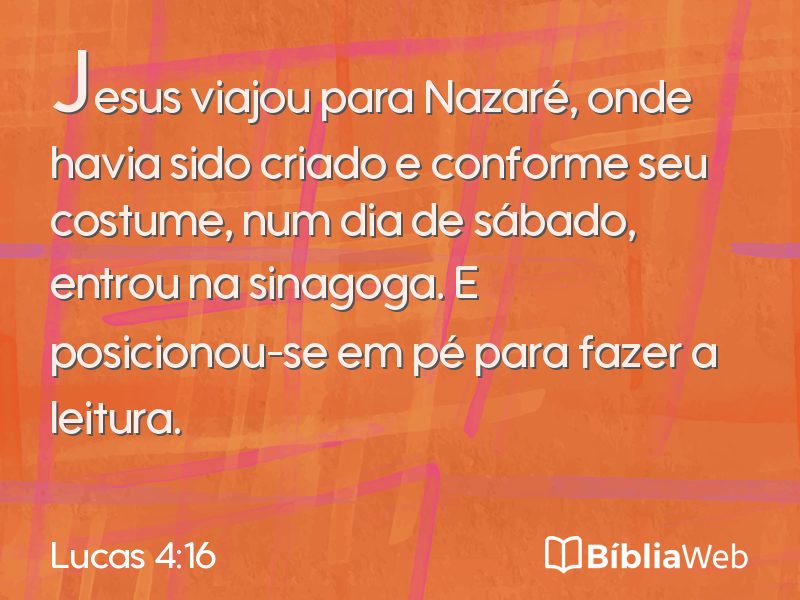 Lucas 4:16 em imagem para compartilhar
