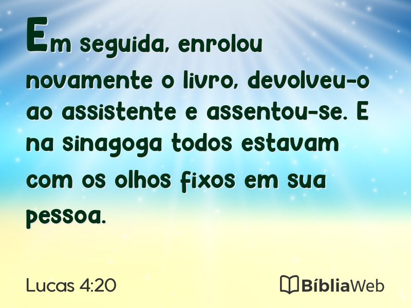 Lucas 4:20 em imagem para compartilhar