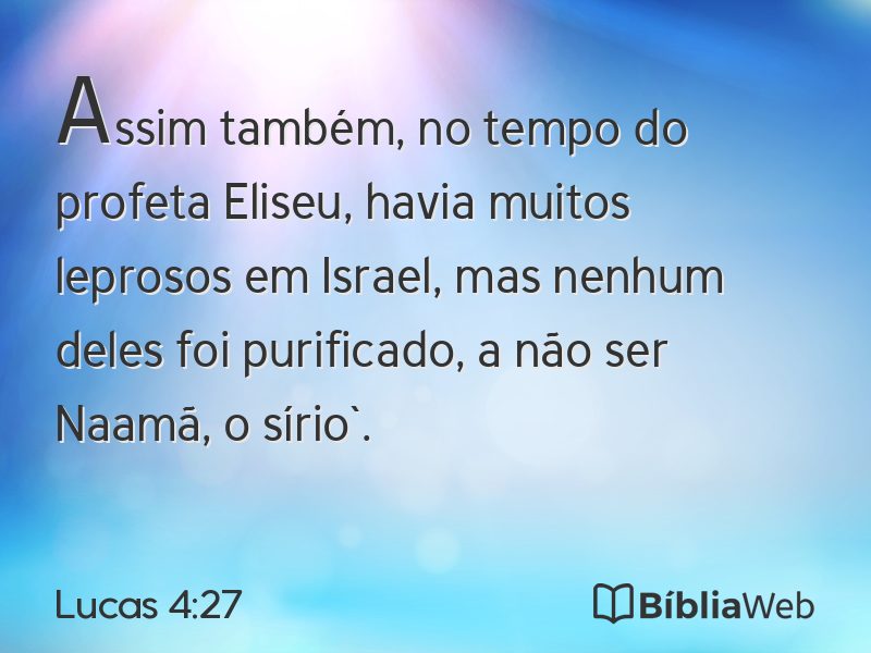 Lucas 4:27 em imagem para compartilhar