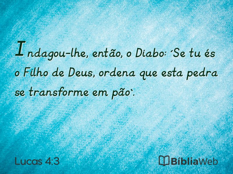 Lucas 4:3 em imagem para compartilhar