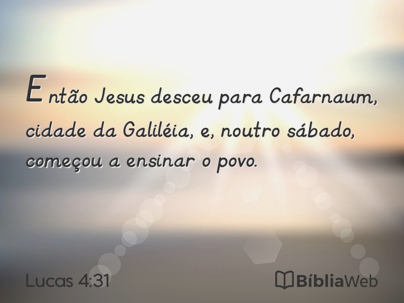 Lucas 4:31 em imagem para compartilhar