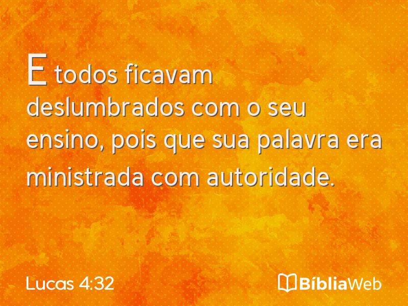 Lucas 4:32 em imagem para compartilhar