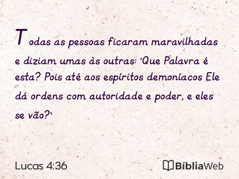 Lucas 4:36 em imagem para compartilhar
