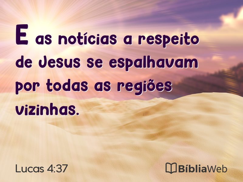 Lucas 4:37 em imagem para compartilhar