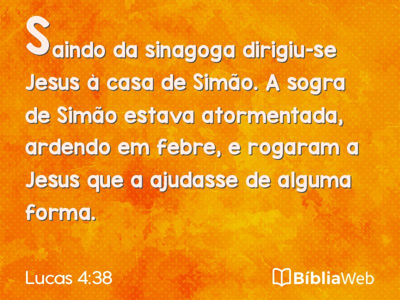 Lucas 4:38 em imagem para compartilhar