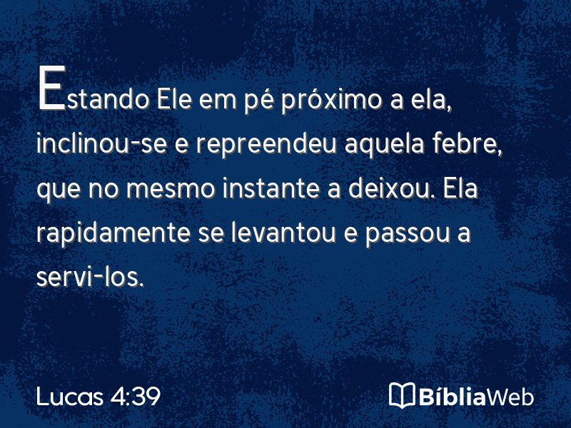 Lucas 4:39 em imagem para compartilhar