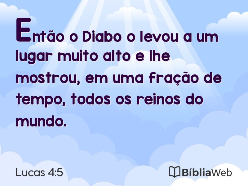 Lucas 4:5 em imagem para compartilhar