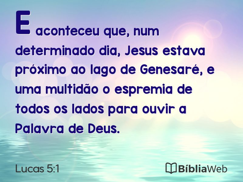 Lucas 5:1 em imagem para compartilhar