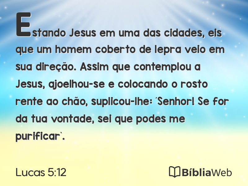 Lucas 5:12 em imagem para compartilhar