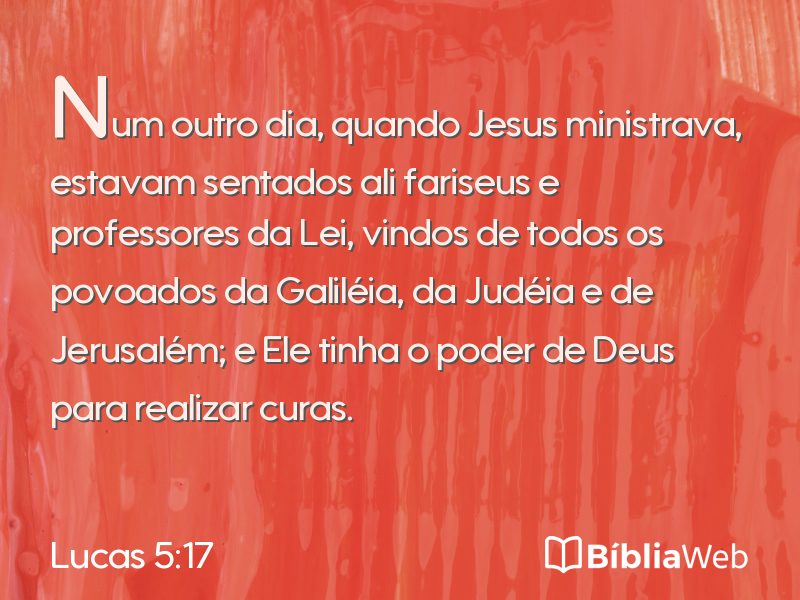 Lucas 5:17 em imagem para compartilhar