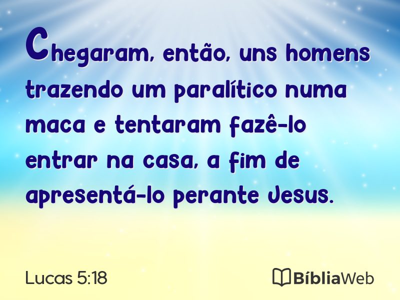 Lucas 5:18 em imagem para compartilhar