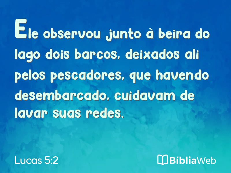 Lucas 5:2 em imagem para compartilhar