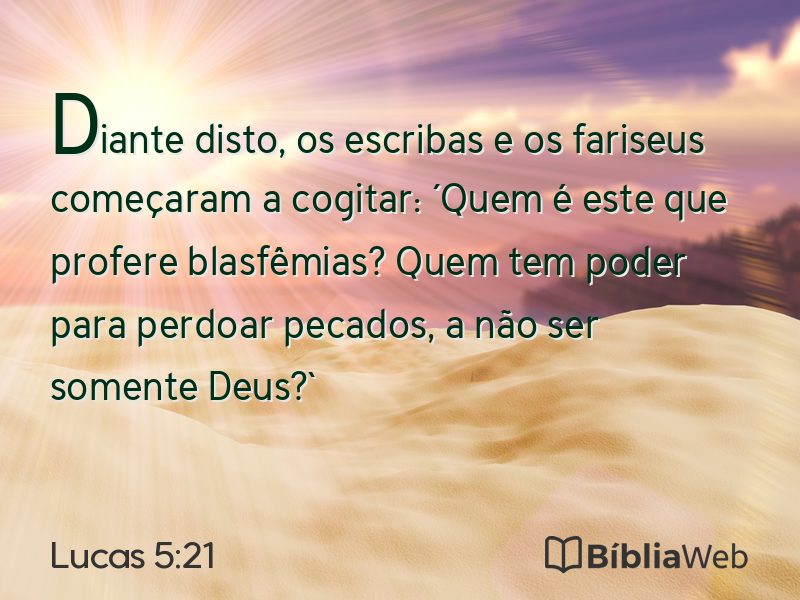 Lucas 5:21 em imagem para compartilhar
