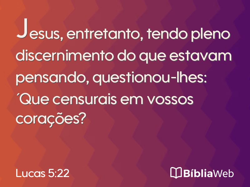 Lucas 5:22 em imagem para compartilhar
