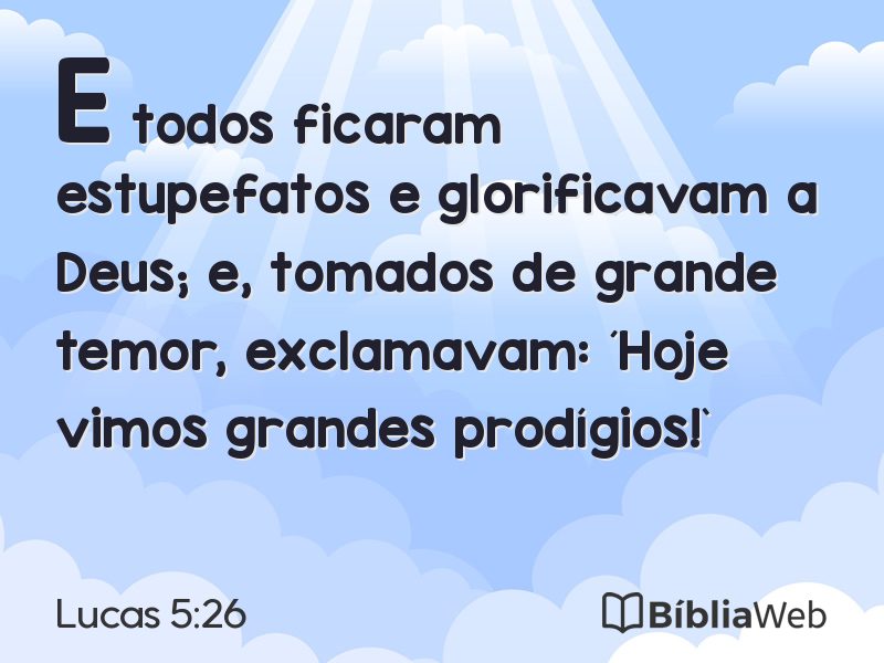 Lucas 5:26 em imagem para compartilhar
